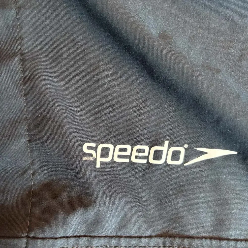 Speedo Men's Marina Long Volley Swim Shorts Black with Mesh Liner Size XL